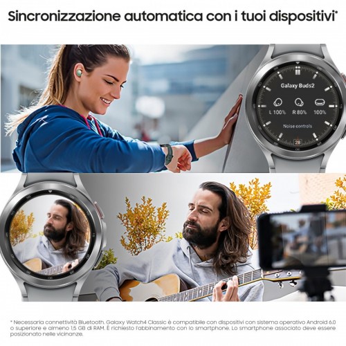 GALAXY WATCH4 CLASSIC 46MM BT SILVER - immagine 4
