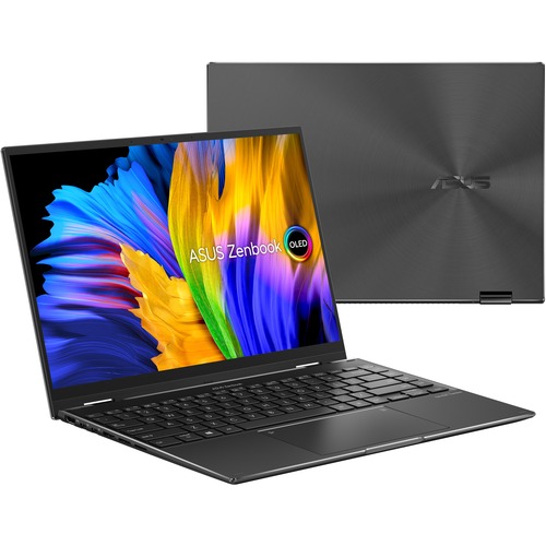 Asus Zenbook 14 Flip OLED UN5401 UN5401QA-KN148X 35,6 cm (14") Touchscreen - WQXGA+ - 2880 x 1800 - AMD Ryzen 7 5800H Octa core (8 Core) - 16 GB Total RAM - 16 GB On-board Memory - 512 GB SSD